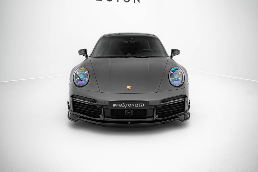 Prelungire splitter bara fata Porsche 911 Turbo S Sport Package 992 2019- v5 - Maxton Design