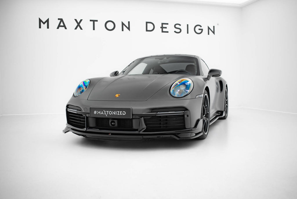 Prelungire splitter bara fata Porsche 911 Turbo S Sport Package 992 2019- v5 - Maxton Design