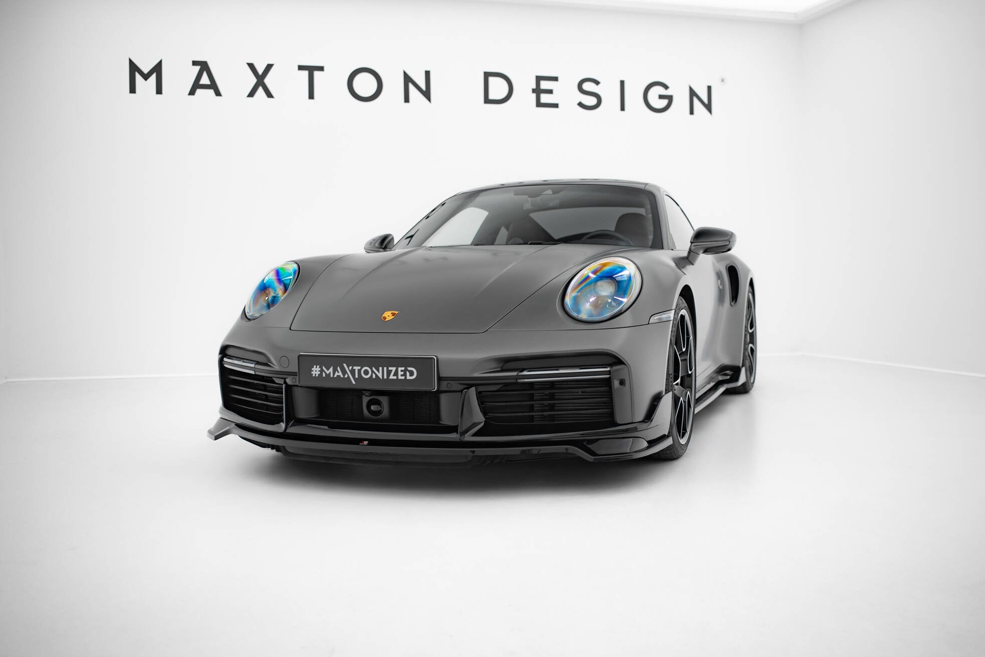 Prelungire splitter bara fata Porsche 911 Turbo S Sport Package 992 2019- v5 - Maxton Design