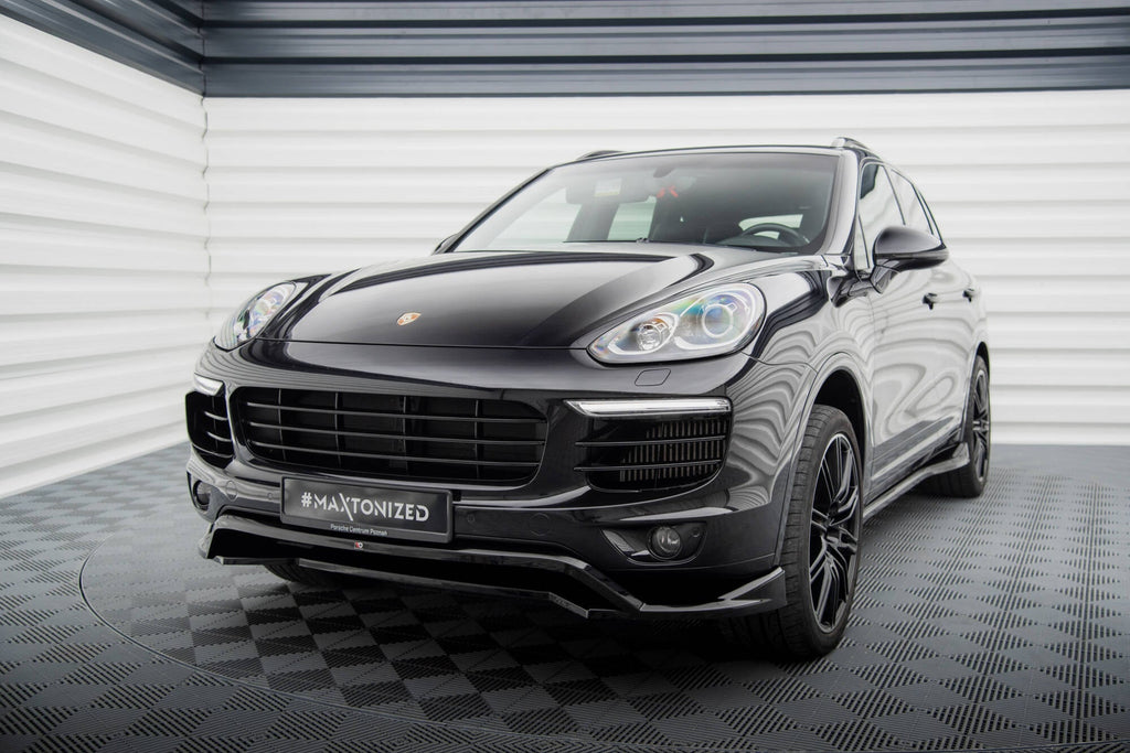 Prelungire splitter bara fata Porsche Cayenne Mk2 Facelift 2014-2018 v2 - Maxton Design