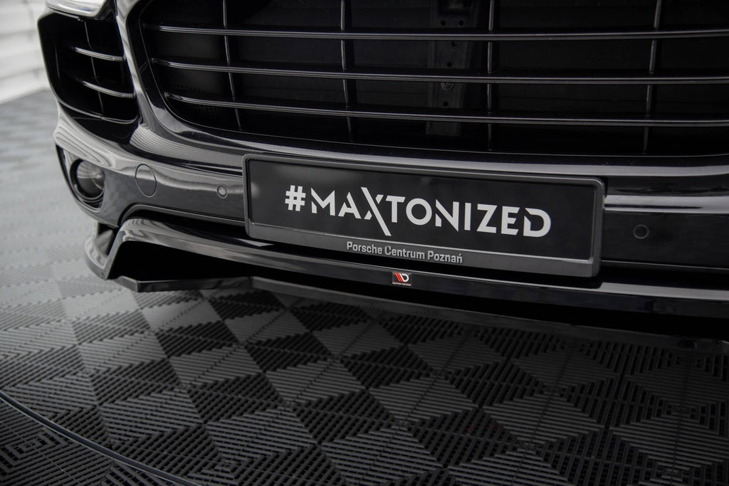 Prelungire splitter bara fata Porsche Cayenne Mk2 Facelift 2014-2018 v2 - Maxton Design