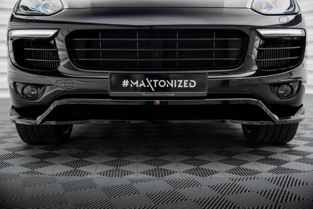 Prelungire splitter bara fata Porsche Cayenne Mk2 Facelift 2014-2018 v2 - Maxton Design