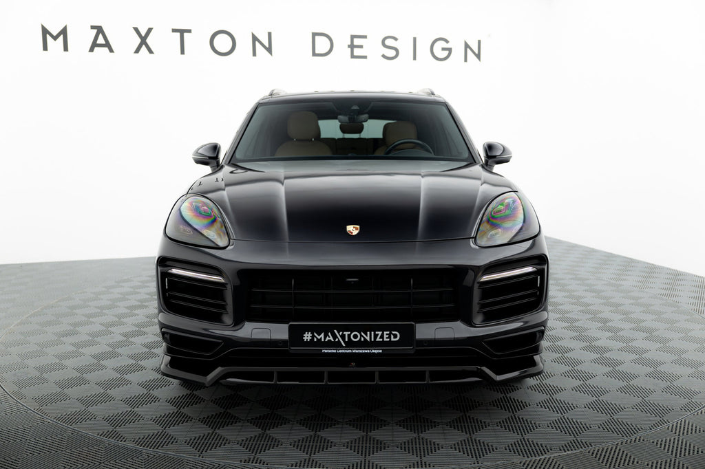 Prelungire splitter bara fata Porsche Cayenne Sport Design Mk3 2018-2023 v1 - Maxton Design