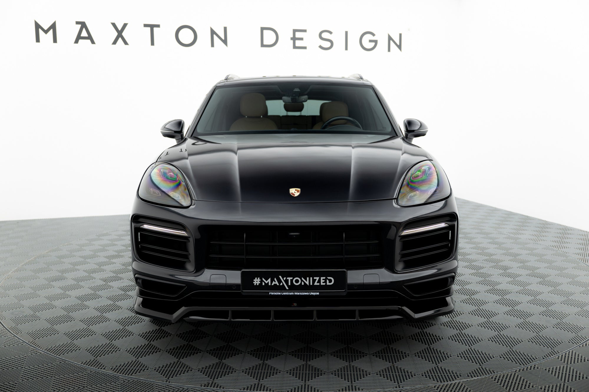 Prelungire splitter bara fata Porsche Cayenne Sport Design Mk3 2018-2023 v1 - Maxton Design