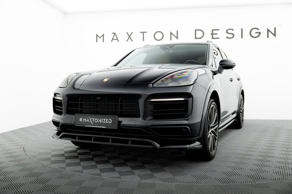 Prelungire splitter bara fata Porsche Cayenne Sport Design Mk3 2018-2023 v1 - Maxton Design