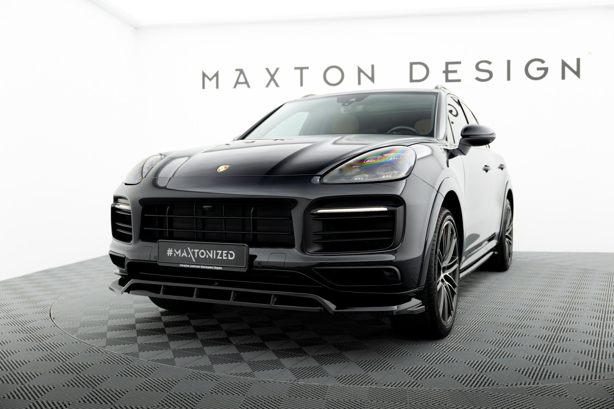 Prelungire splitter bara fata Porsche Cayenne Sport Design Mk3 2018-2023 v1 - Maxton Design
