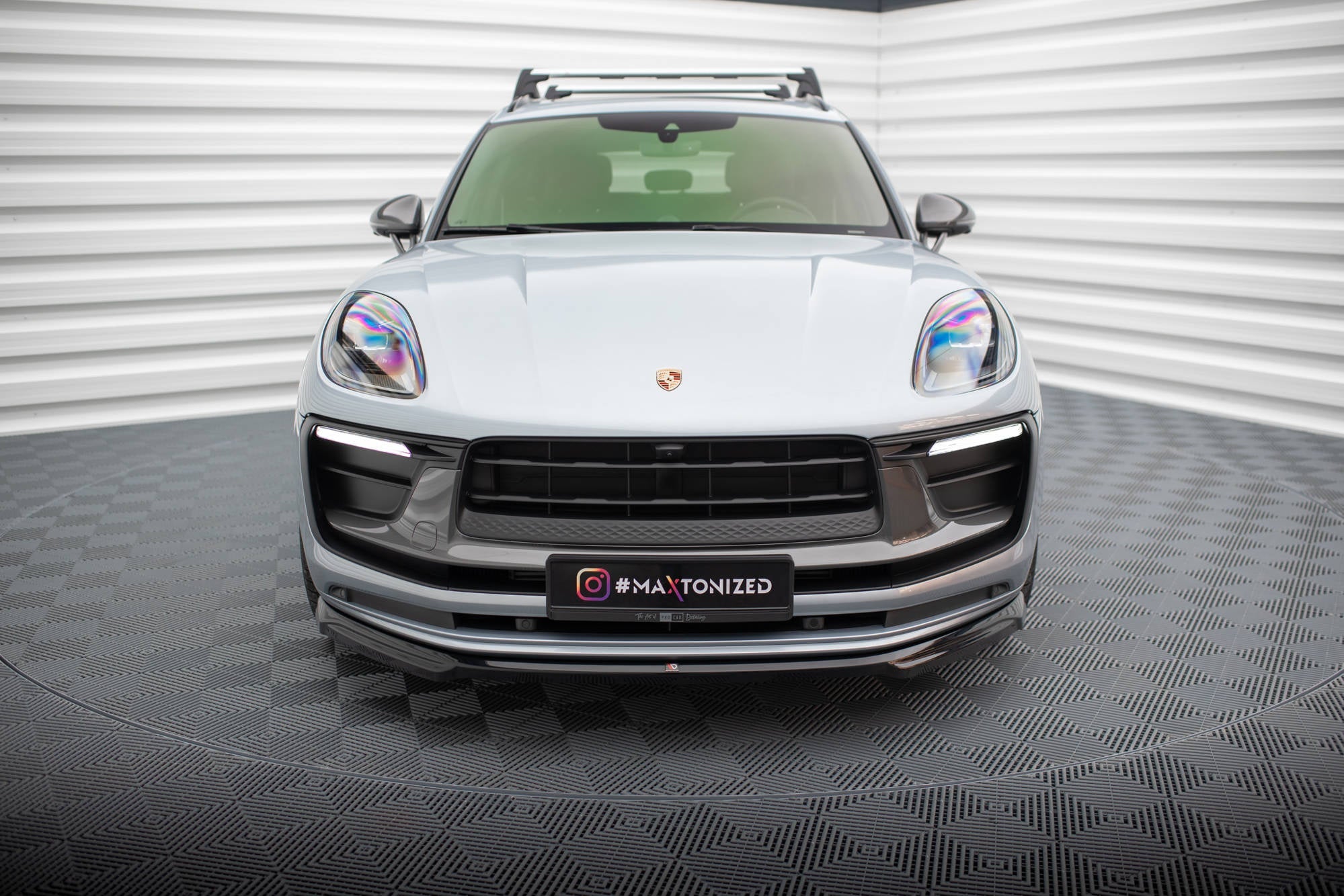 Prelungire splitter bara fata Porsche Macan Mk1 Facelift 2 2021- v5 - Maxton Design
