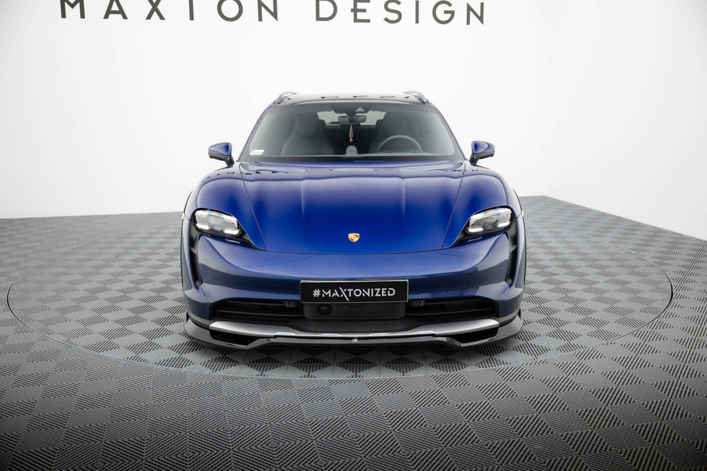 Prelungire splitter bara fata Porsche Taycan Cross Turismo 4S 2019- v2 - Maxton Design