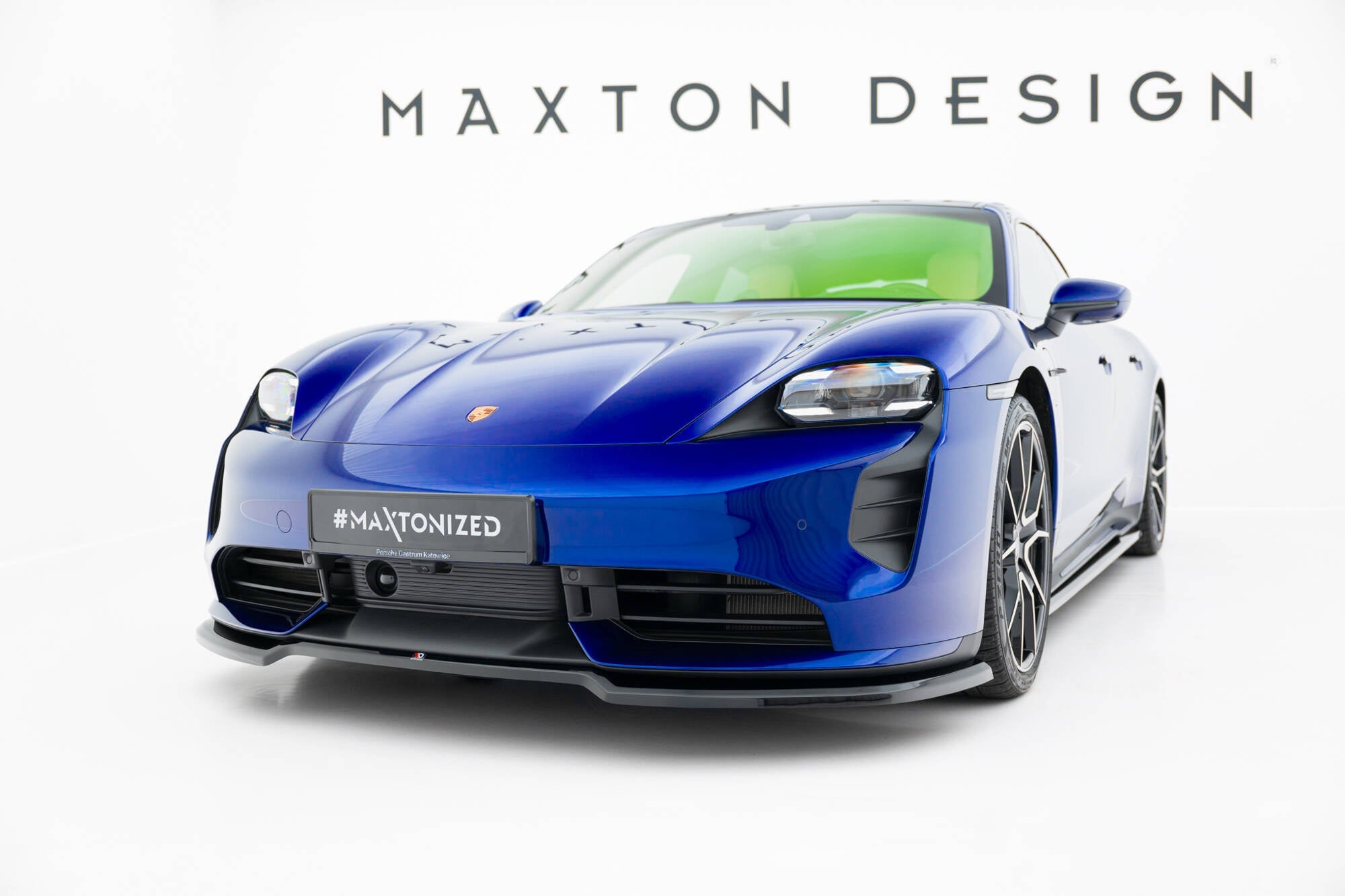 Prelungire splitter bara fata Porsche Taycan Turbo S Mk1 2019-2024 v3 - Maxton Design