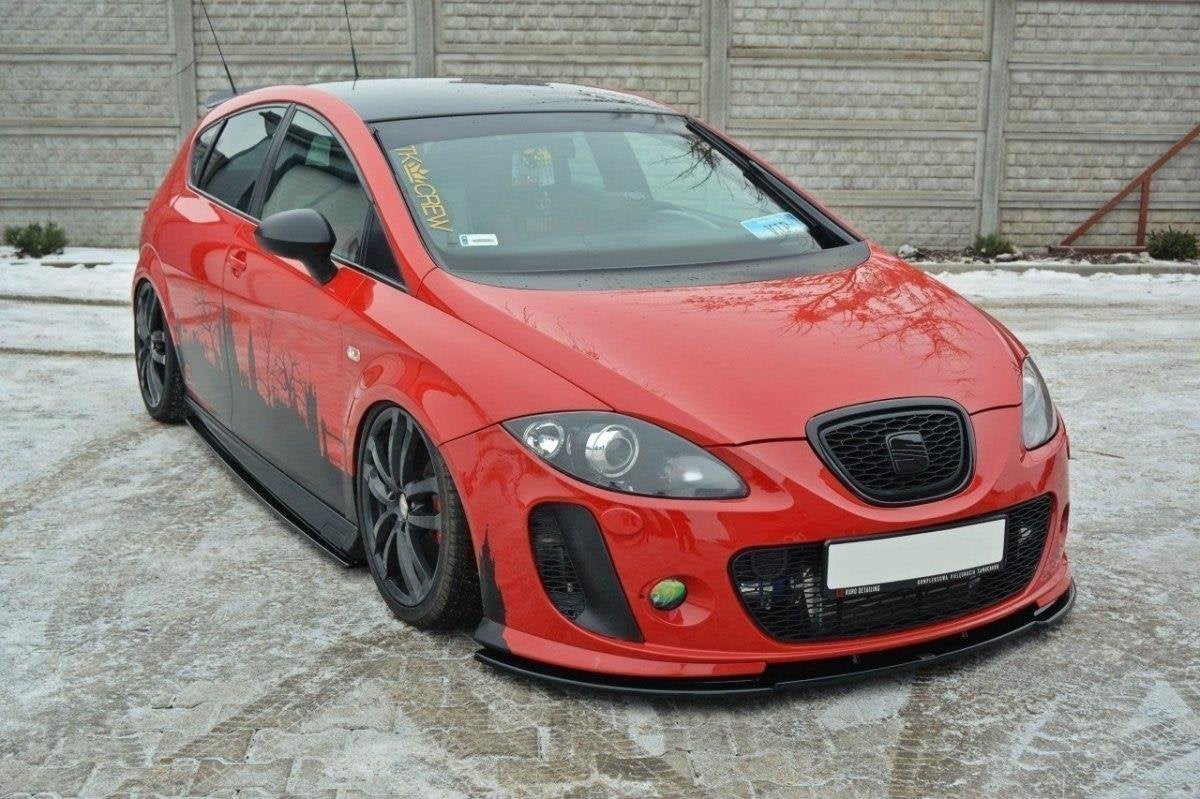 Prelungire splitter bara fata Seat Leon 1P MK2 MS Design 2005-2009 v1 - Maxton Design