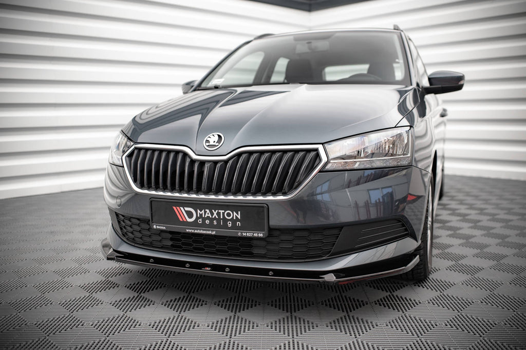 Prelungire splitter bara fata Skoda Fabia Mk3 Facelift 2019-2021 v8 - Maxton Design