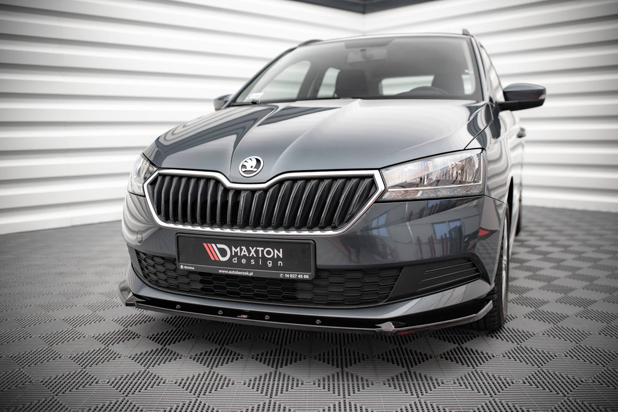 Prelungire splitter bara fata Skoda Fabia Mk3 Facelift 2019-2021 v8 - Maxton Design