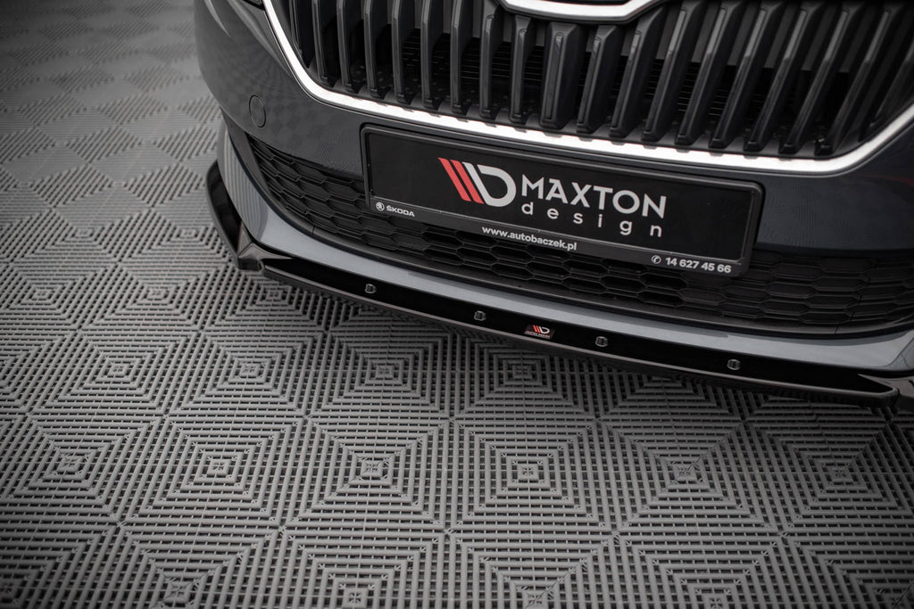 Prelungire splitter bara fata Skoda Fabia Mk3 Facelift 2019-2021 v8 - Maxton Design