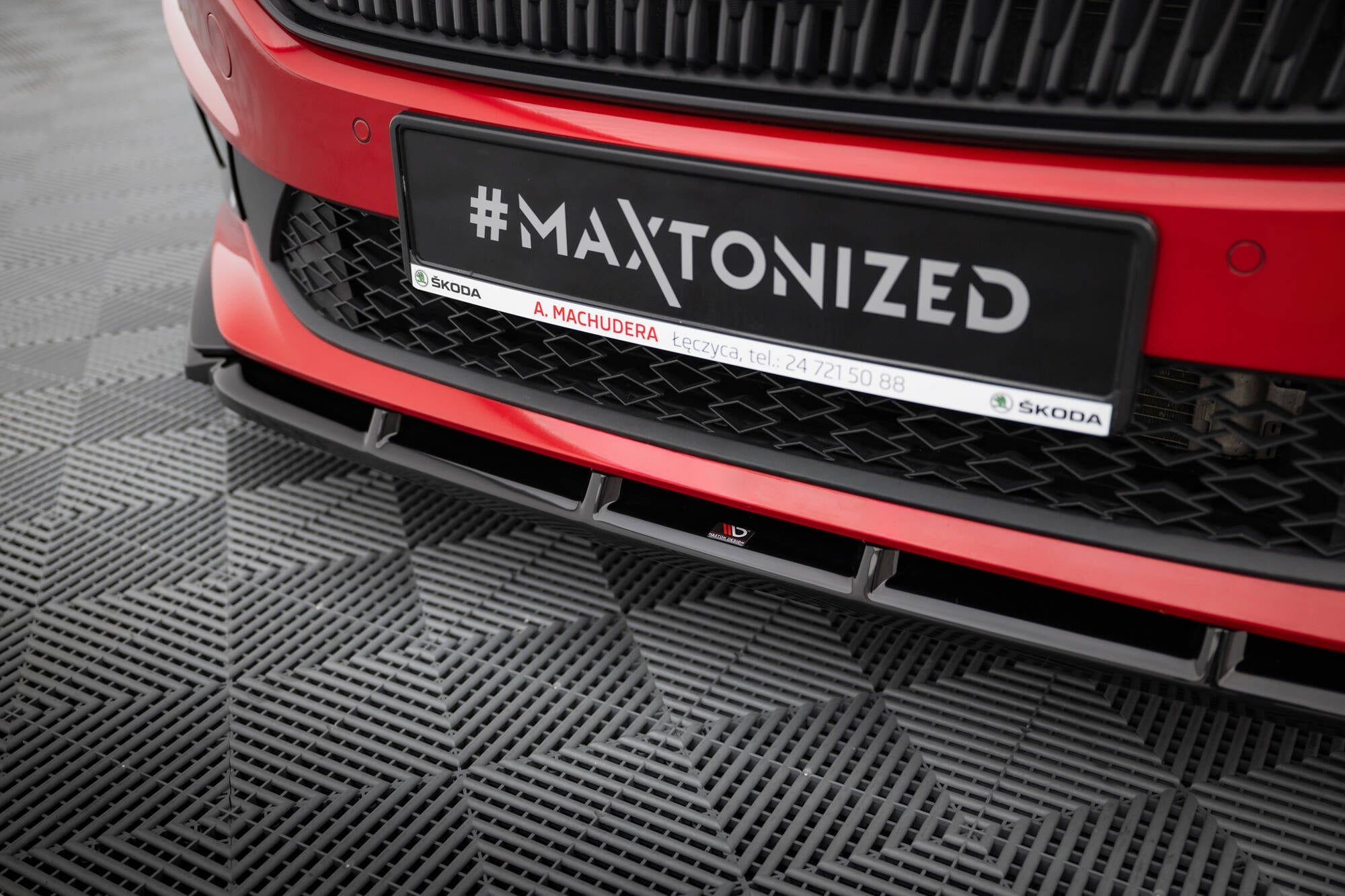 Prelungire splitter bara fata Skoda Fabia Monte Carlo Mk4 2021- v10 - Maxton Design