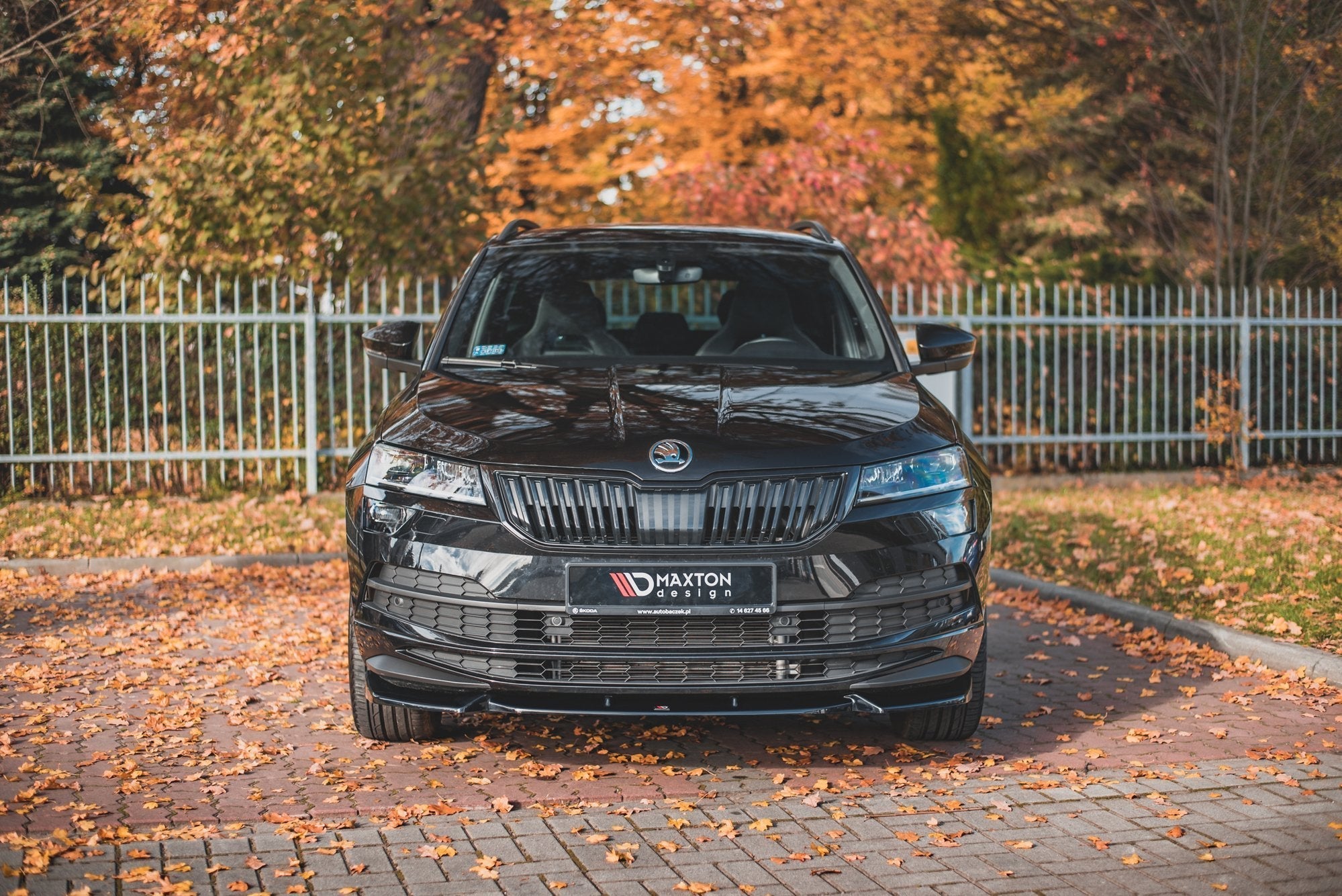 Prelungire splitter bara fata Skoda Karoq Sportline 2017- v1 - Maxton Design