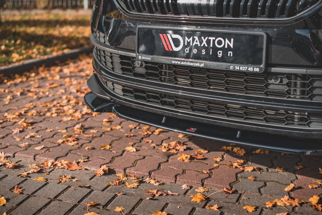 Prelungire splitter bara fata Skoda Karoq Sportline 2017- v1 - Maxton Design