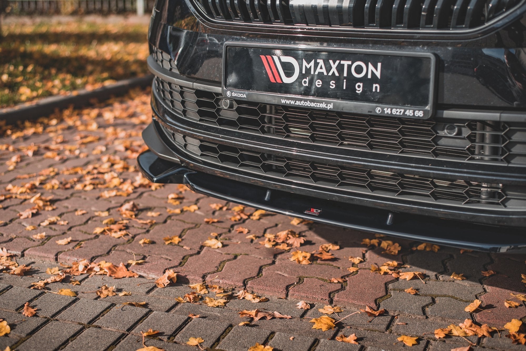 Prelungire splitter bara fata Skoda Karoq Sportline 2017- v1 - Maxton Design