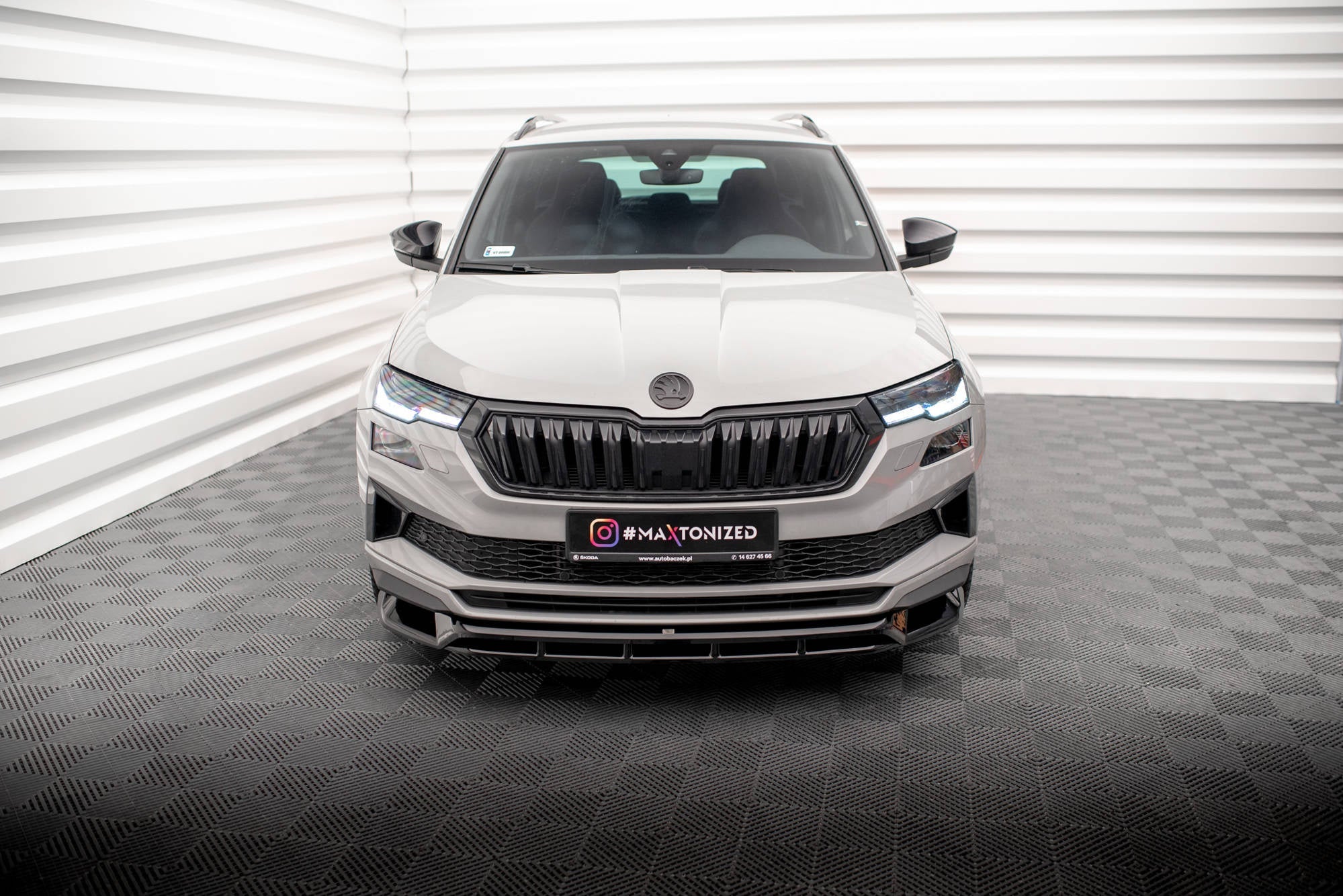 Prelungire splitter bara fata Skoda Karoq Sportline Mk1 Facelift 2021- v2 - Maxton Design