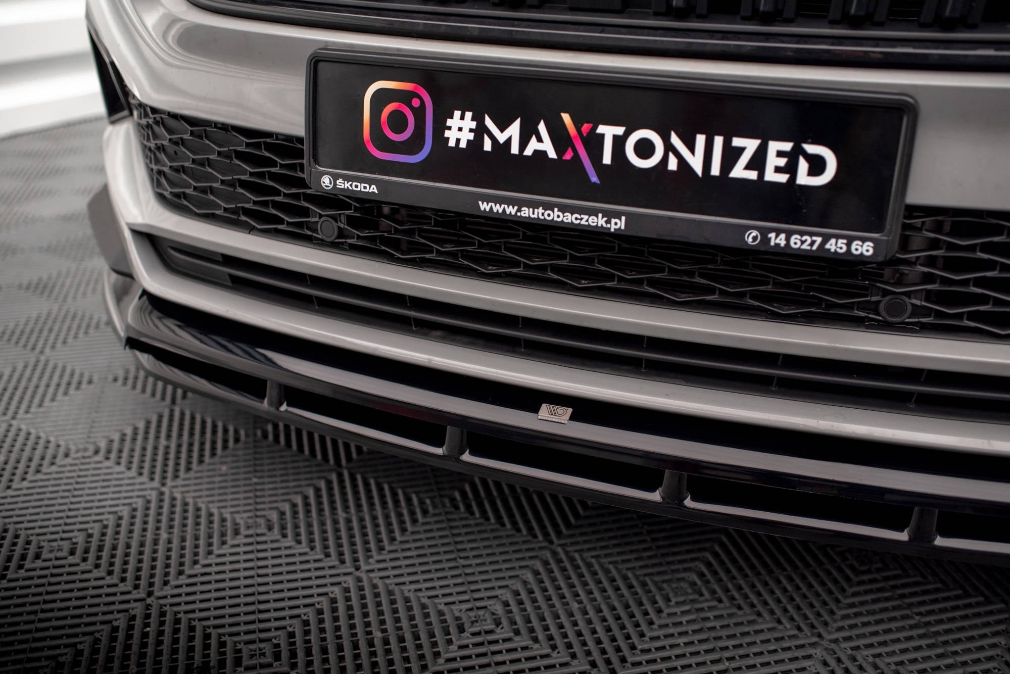 Prelungire splitter bara fata Skoda Karoq Sportline Mk1 Facelift 2021- v2 - Maxton Design