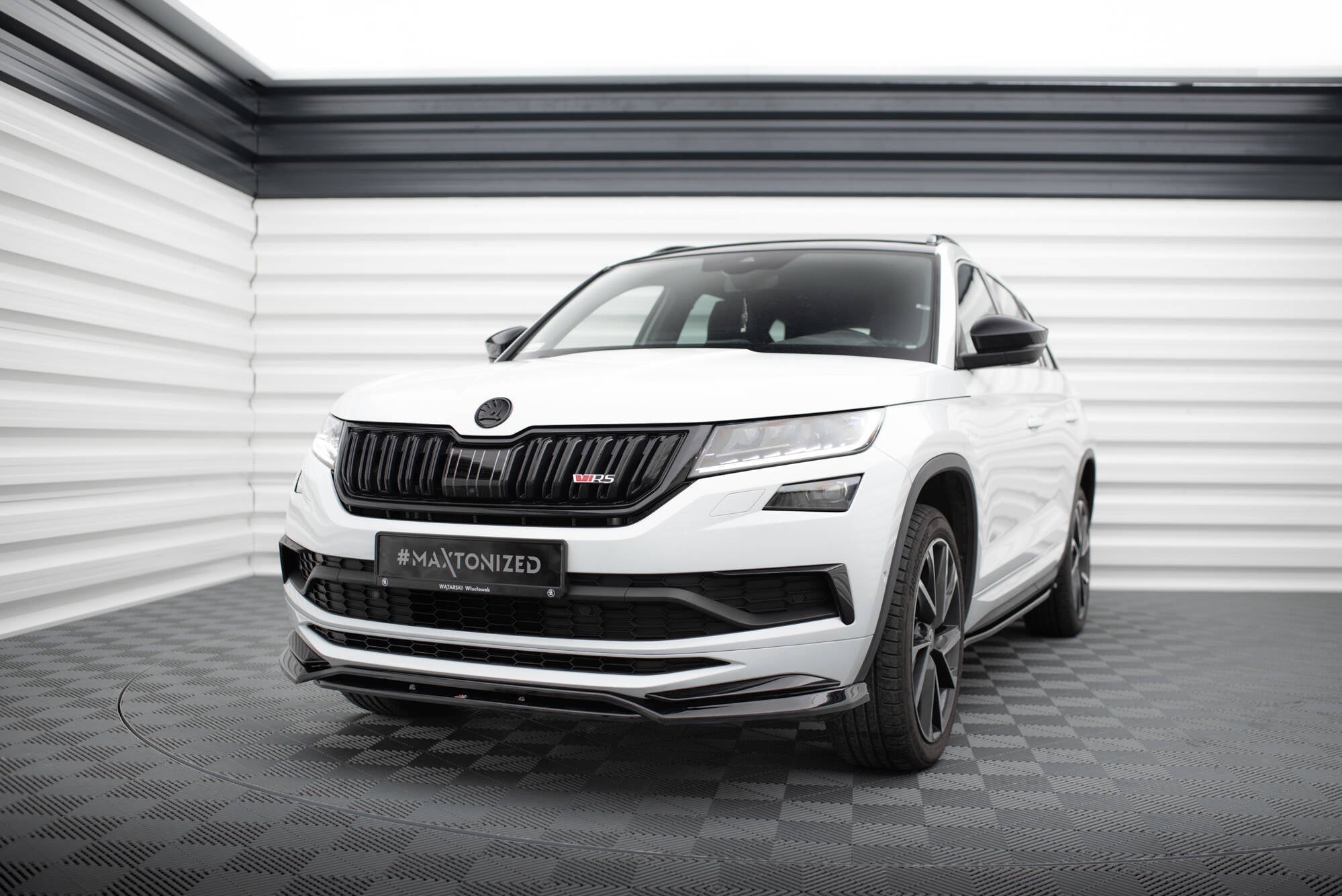Prelungire splitter bara fata Skoda Kodiaq RS Mk1 Sportline 2016-2021 v1 - Maxton Design