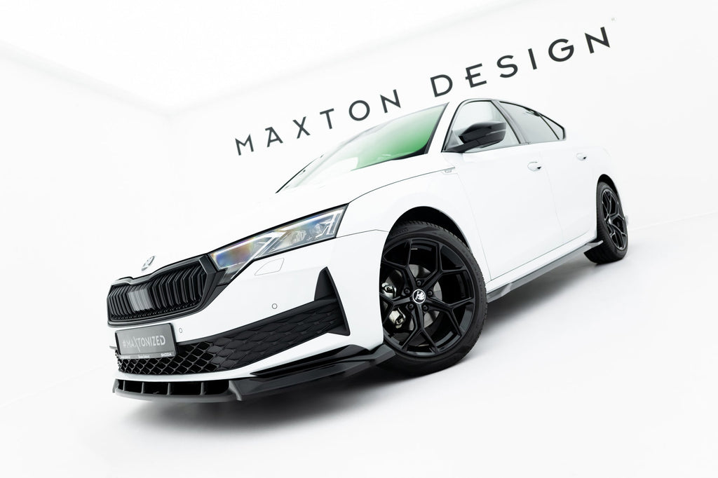 Prelungire splitter bara fata Skoda Octavia Sportline Liftback Combi Mk4 Facelift 2024- v22 - Maxton Design