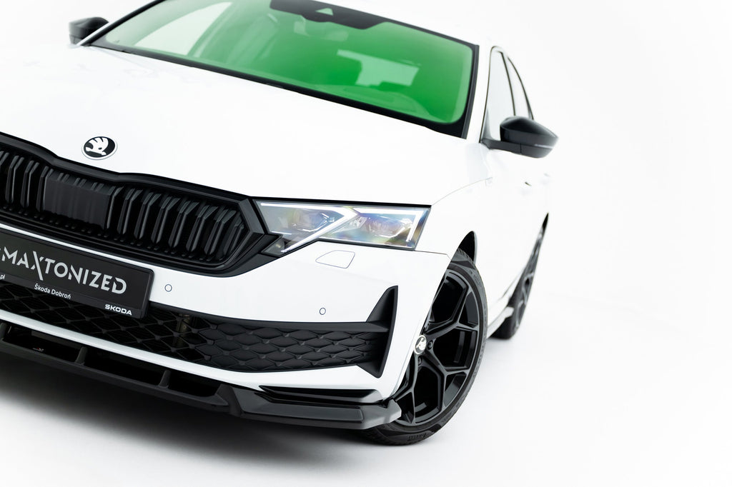 Prelungire splitter bara fata Skoda Octavia Sportline Liftback Combi Mk4 Facelift 2024- v22 - Maxton Design