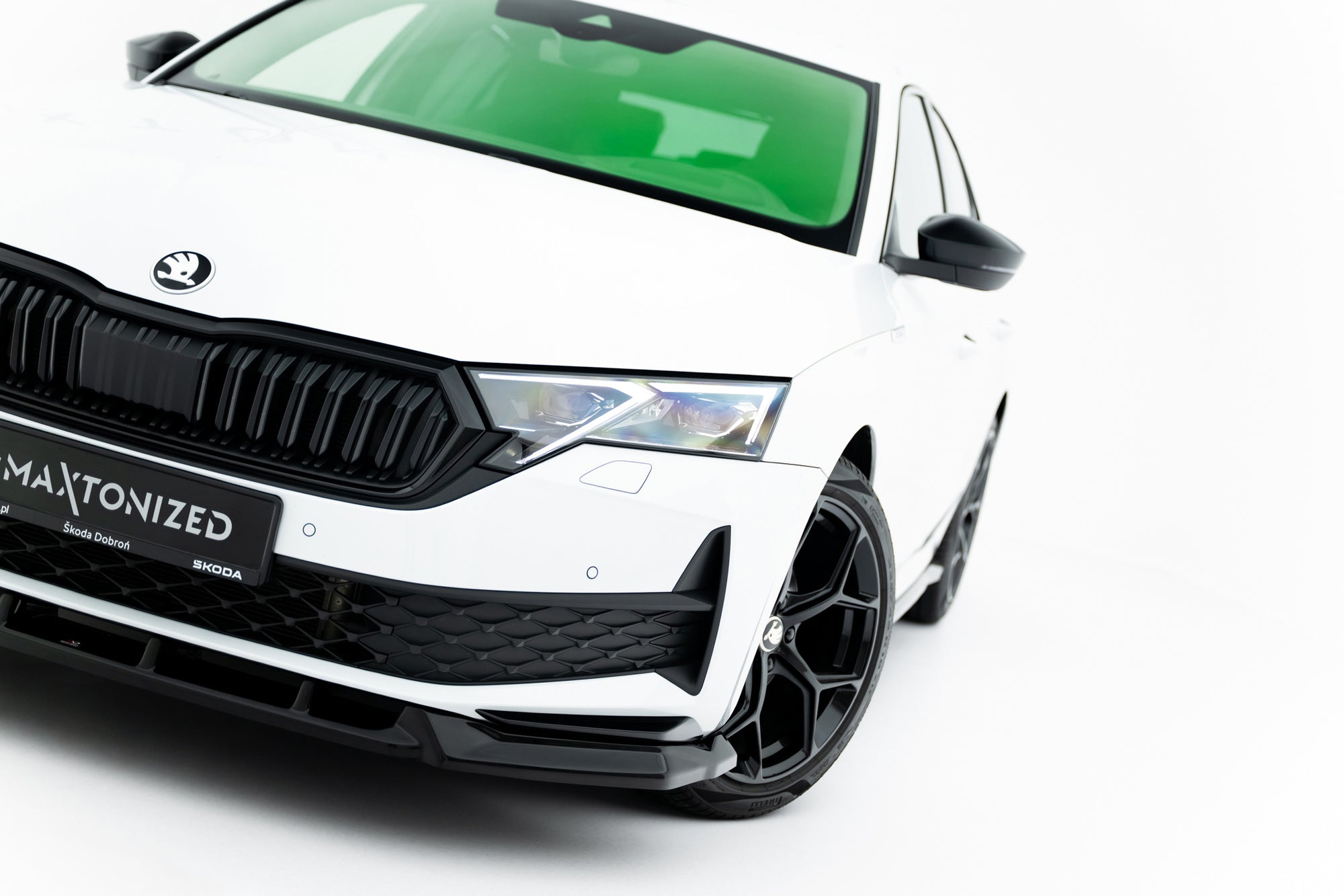 Prelungire splitter bara fata Skoda Octavia Sportline Liftback Combi Mk4 Facelift 2024- v22 - Maxton Design