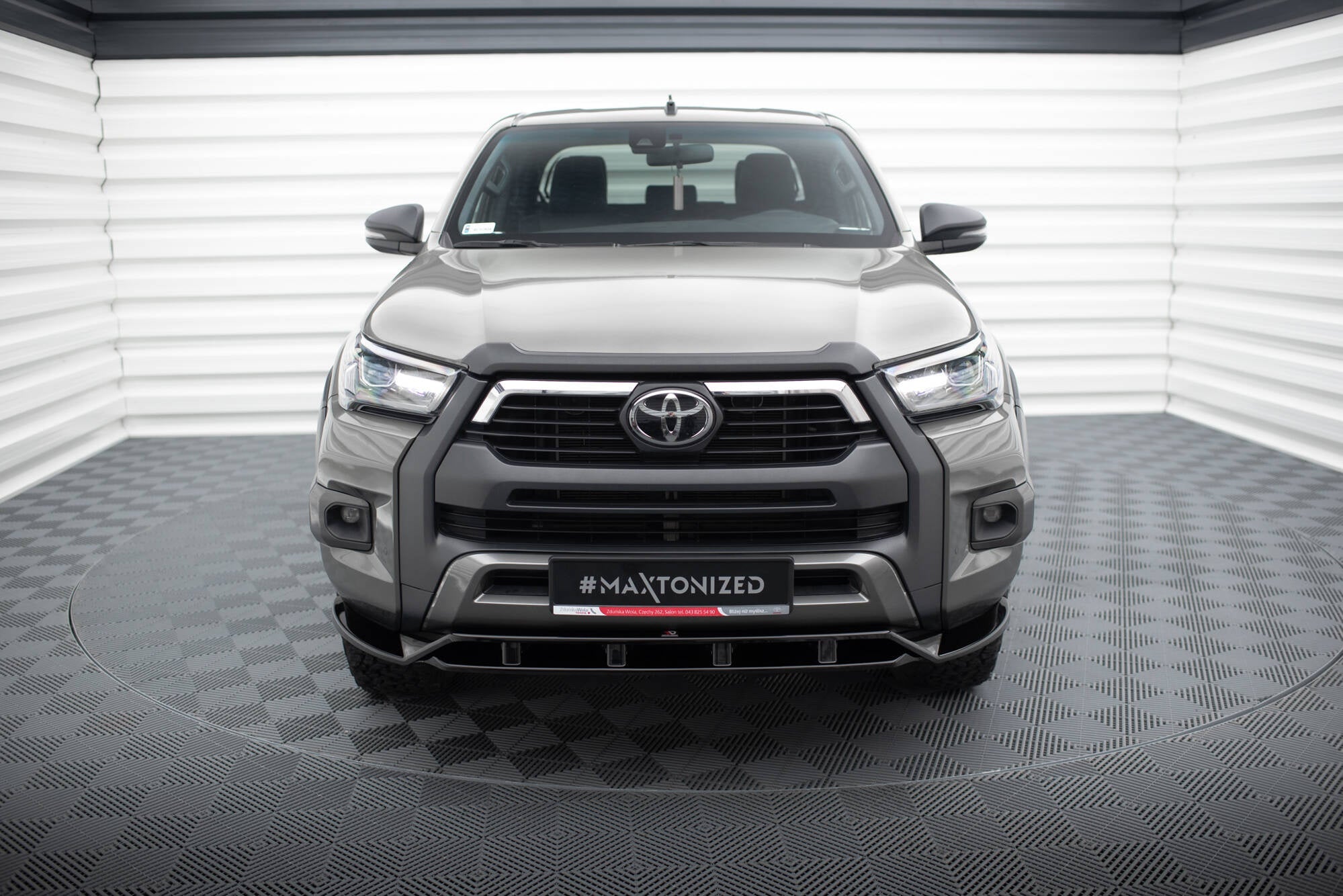 Prelungire splitter bara fata Toyota Hilux Invincible Mk8 Facelift 2020- v1 - Maxton Design
