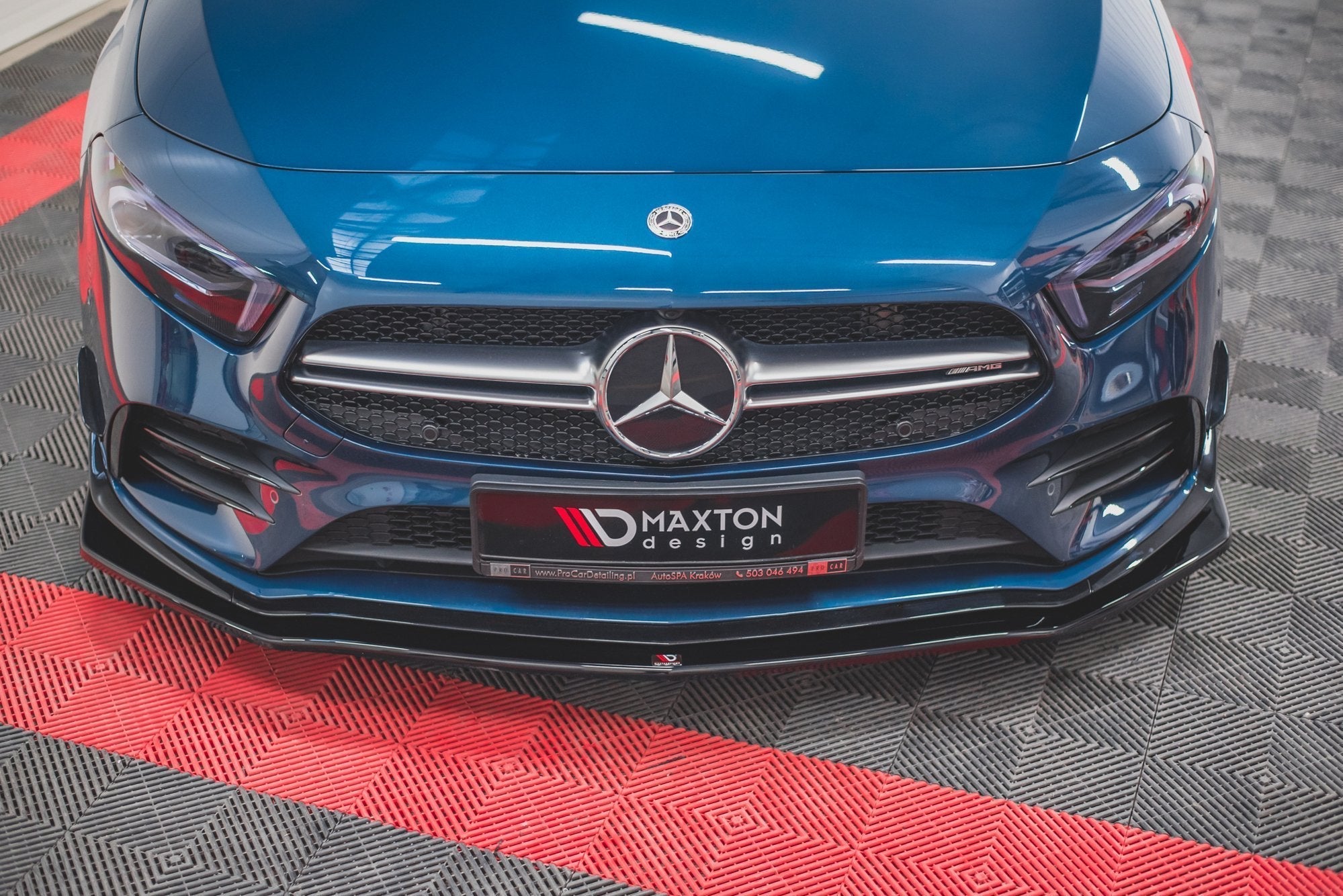 Prelungire splitter bara fata Mercedes A Class W177 A35 AMG 2018- v1 - Maxton Design