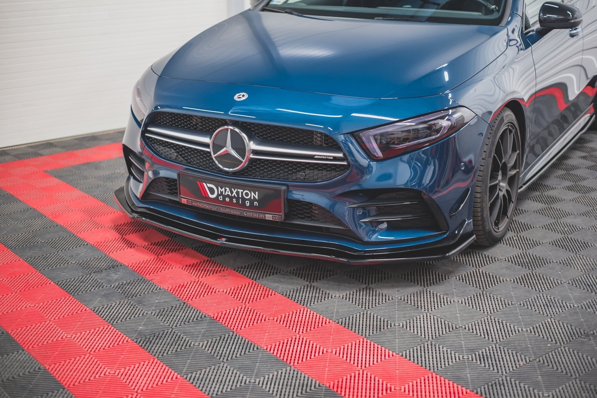 Prelungire splitter bara fata Mercedes A Class W177 A35 AMG 2018- v1 - Maxton Design