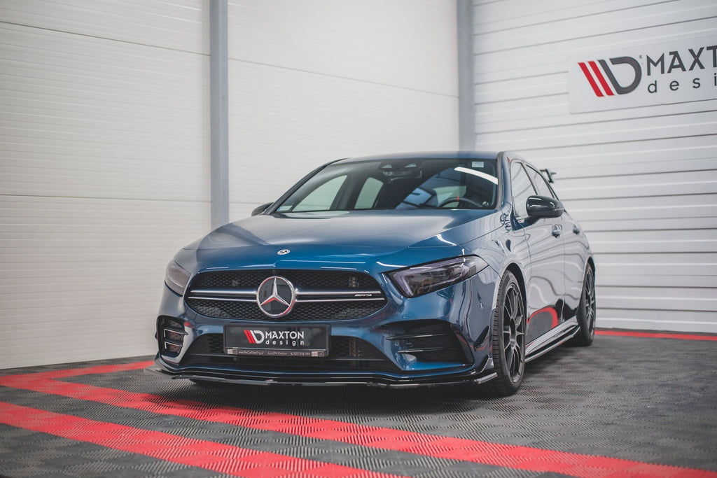 Prelungire splitter bara fata Mercedes A Class W177 A35 AMG 2018- v1 - Maxton Design