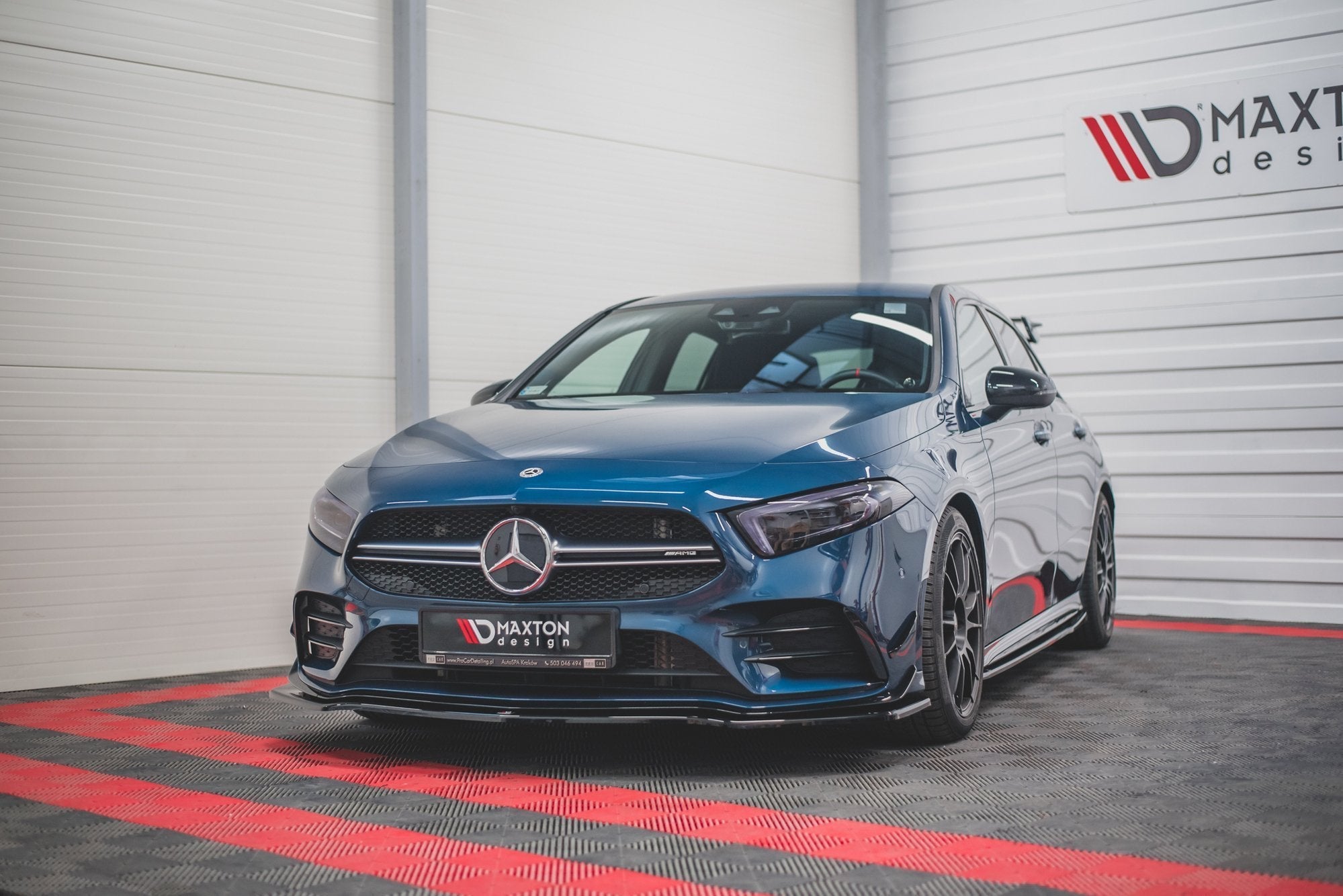 Prelungire splitter bara fata Mercedes A Class W177 A35 AMG 2018- v1 - Maxton Design