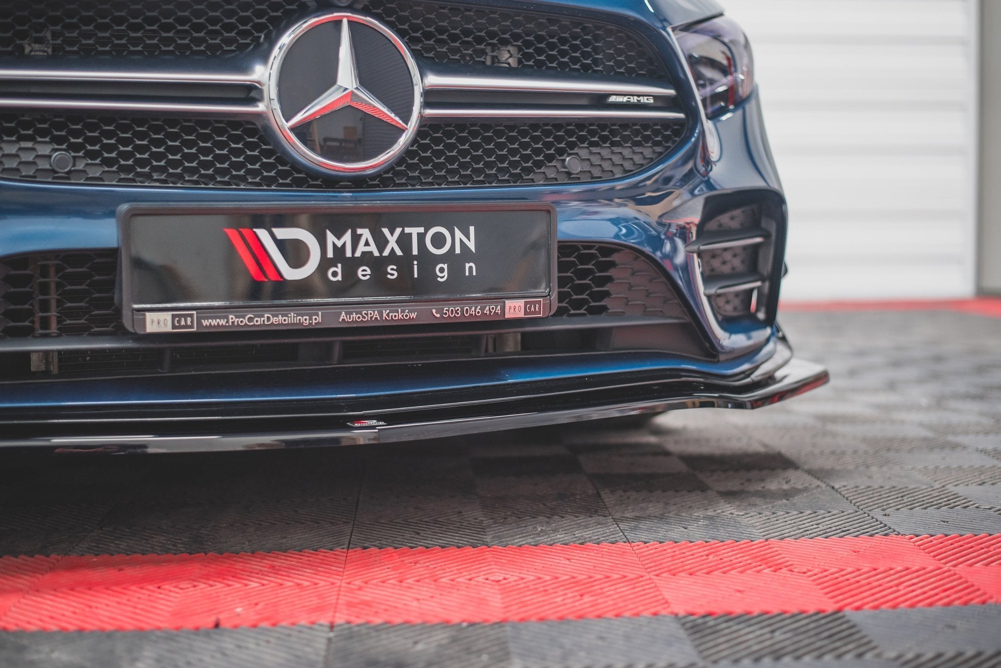Prelungire splitter bara fata Mercedes A Class W177 A35 AMG 2018- v1 - Maxton Design