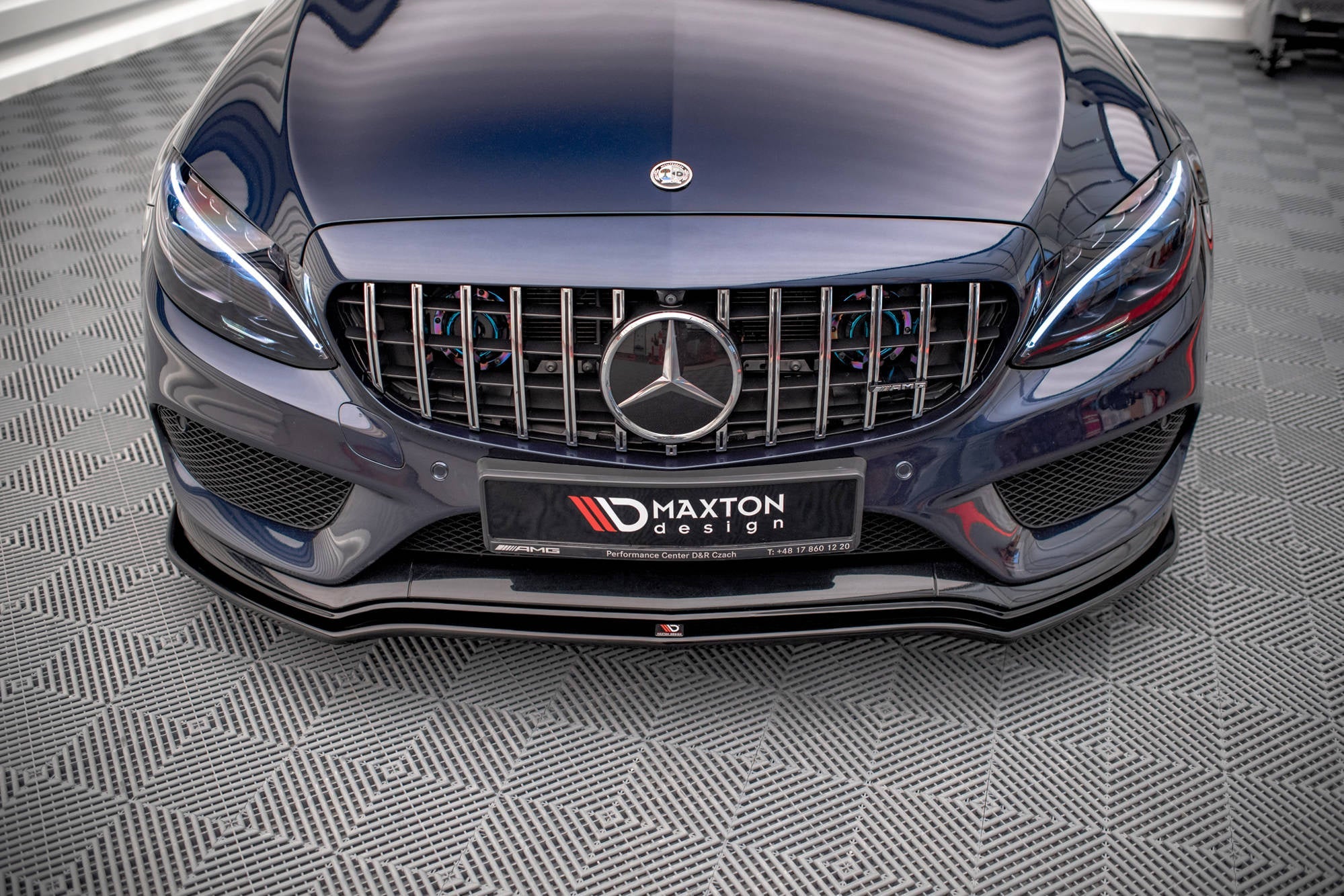 Prelungire splitter bara fata Mercedes C Class W205 C43 AMG 2014-2018 v3 - Maxton Design