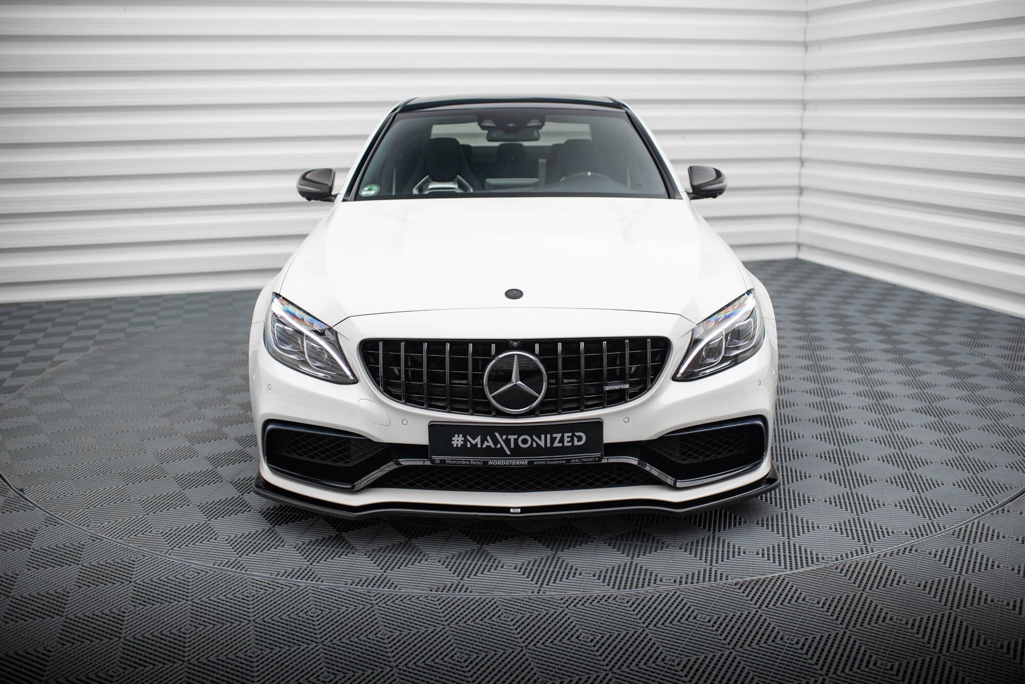Prelungire splitter bara fata Mercedes C Class S205 63AMG Estate 2015-2018 v2 - Maxton Design