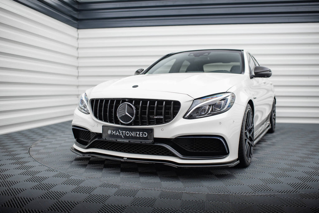 Prelungire splitter bara fata Mercedes C Class S205 63AMG Estate 2015-2018 v2 - Maxton Design