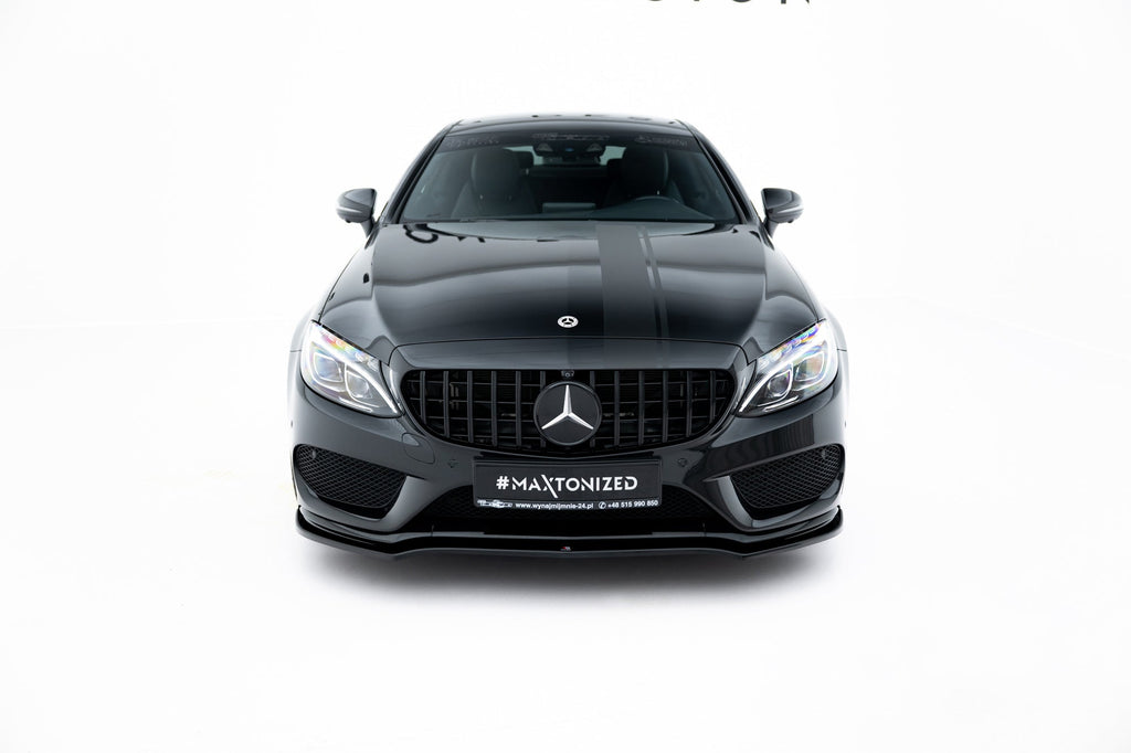 Prelungire splitter bara fata Mercedes C Class W205 Coupe Amg-Line 2015-2018 v4 - Maxton Design