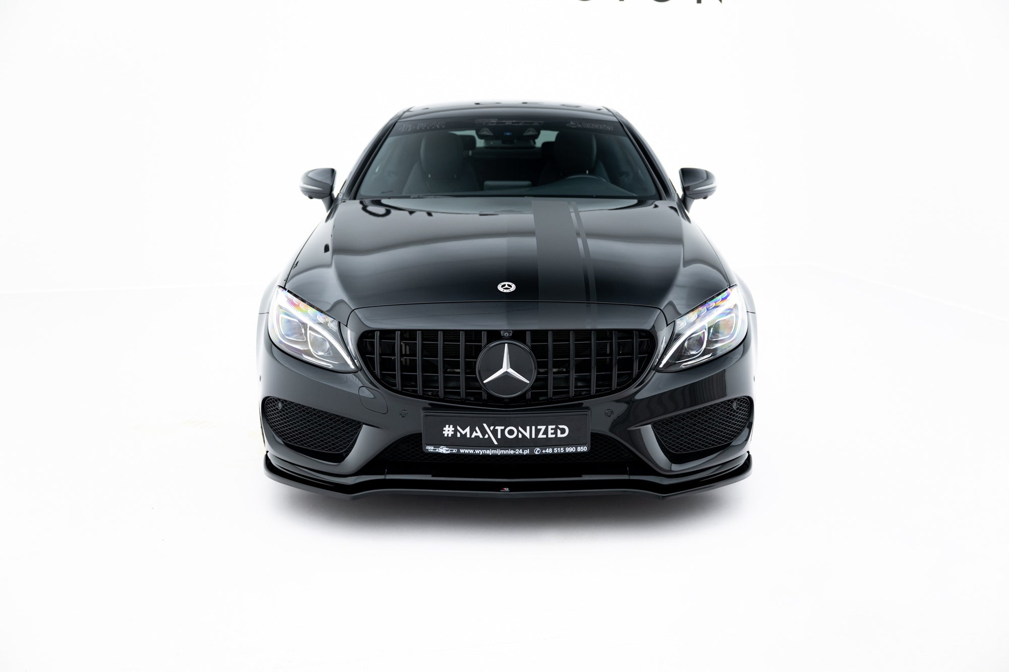 Prelungire splitter bara fata Mercedes C Class W205 Coupe Amg-Line 2015-2018 v4 - Maxton Design