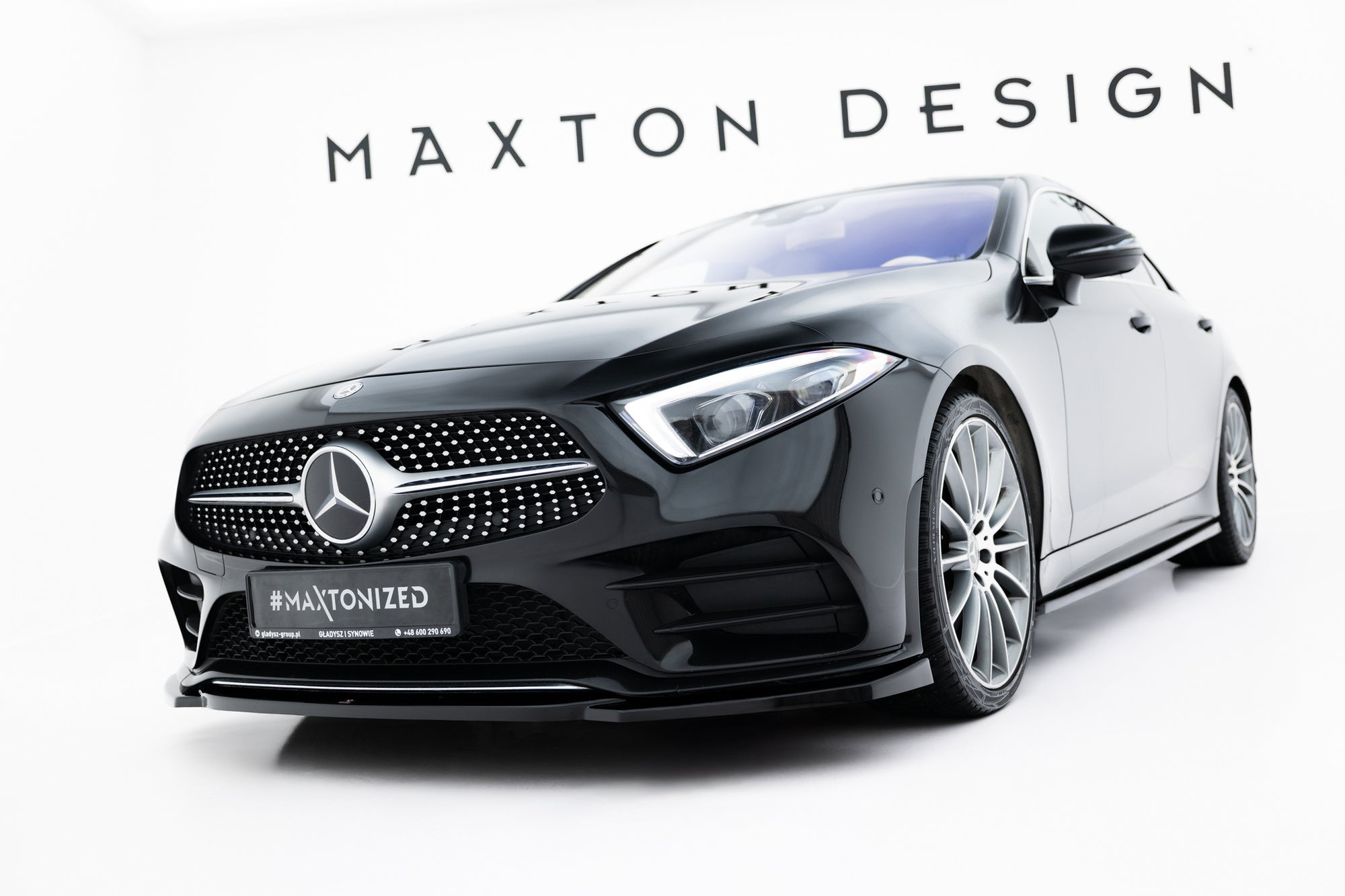 Prelungire splitter bara fata Mercedes CLS C257 AMG-Line 2018- v1 - Maxton Design