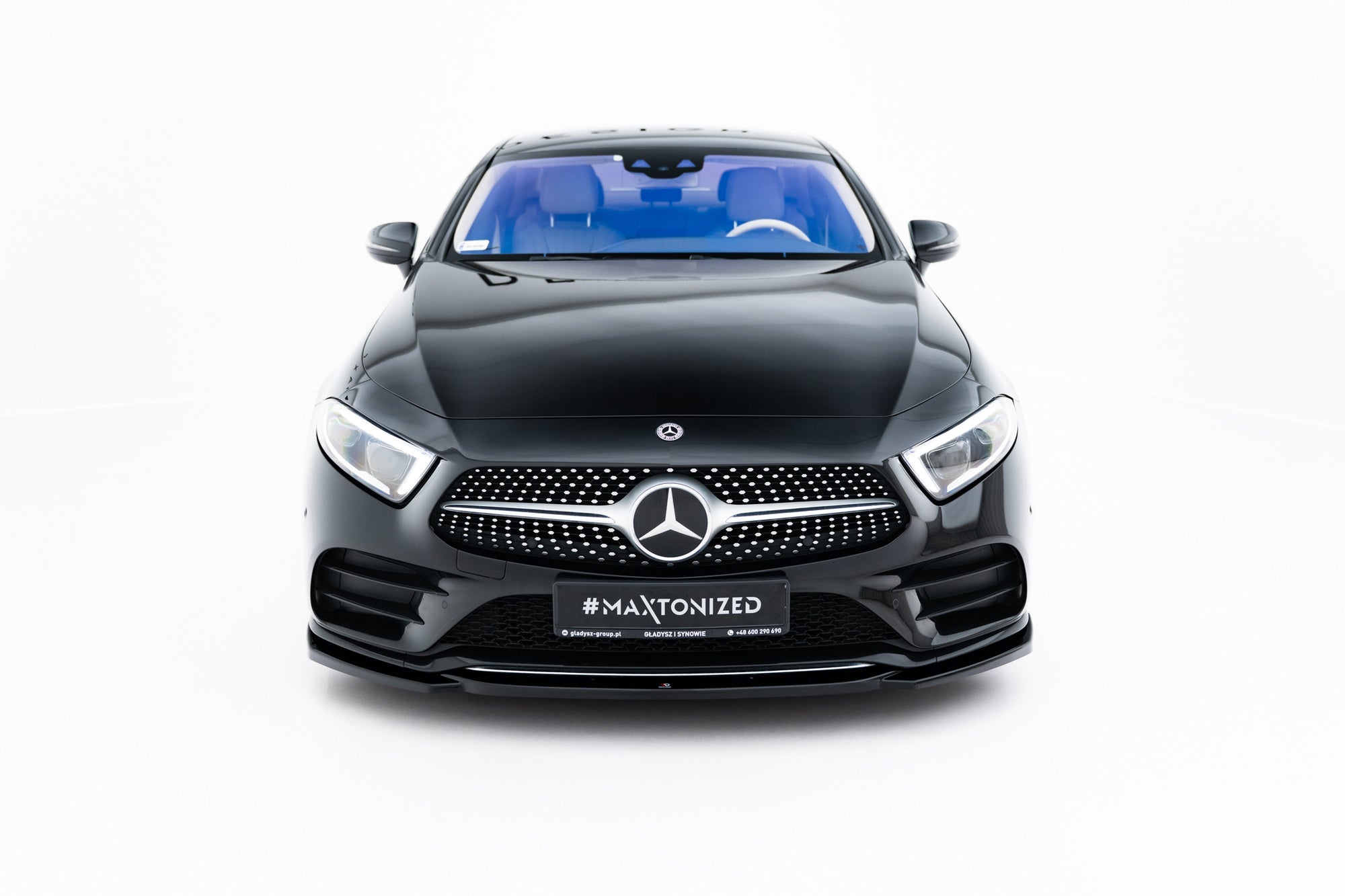 Prelungire splitter bara fata Mercedes CLS C257 AMG-Line 2018- v1 - Maxton Design