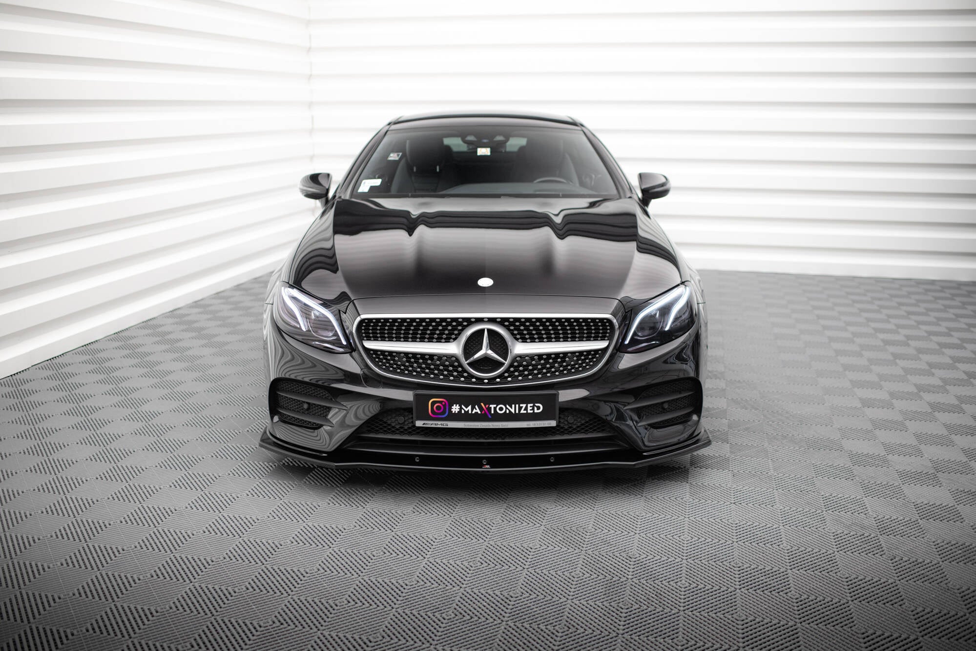 Prelungire splitter bara fata Mercedes E Class W213 Coupe Amg-Line 2017- v1 - Maxton Design