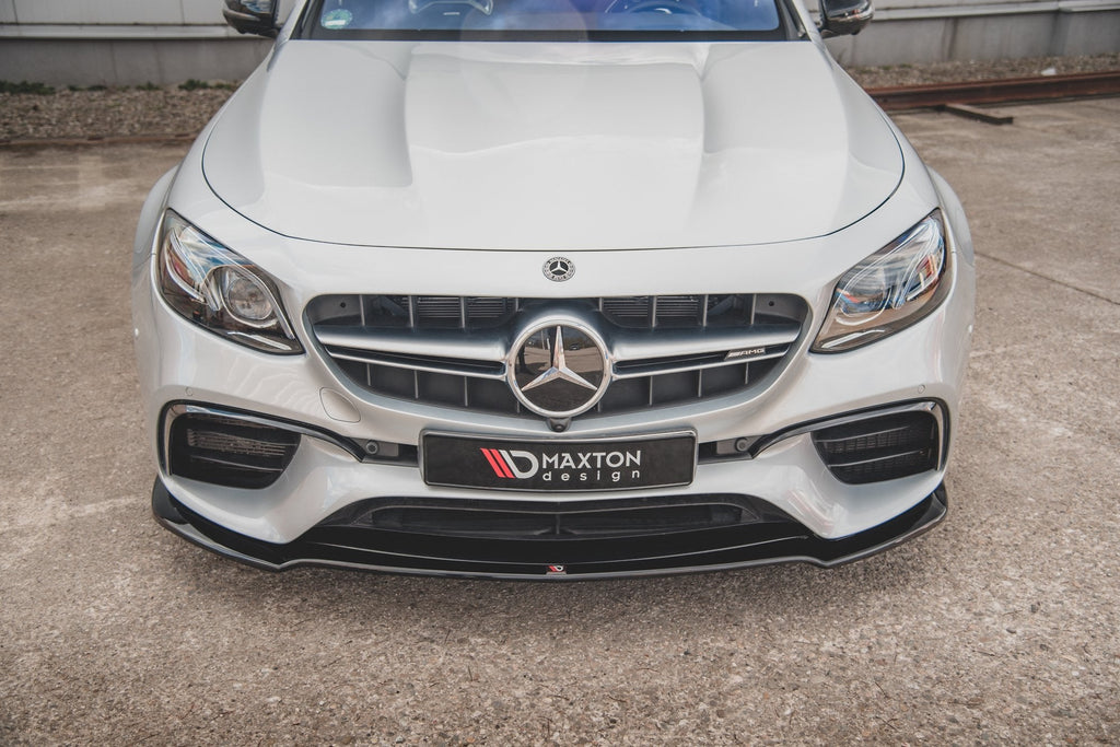 Prelungire splitter bara fata Mercedes E Class W213 S123 E63 Amg Estate Sedan 2017- v4 - Maxton Design