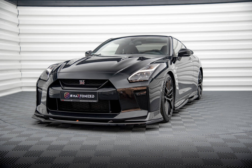 Prelungire splitter bara fata Nissan GTR R35 Facelift 2016-2022 v4 - Maxton Design