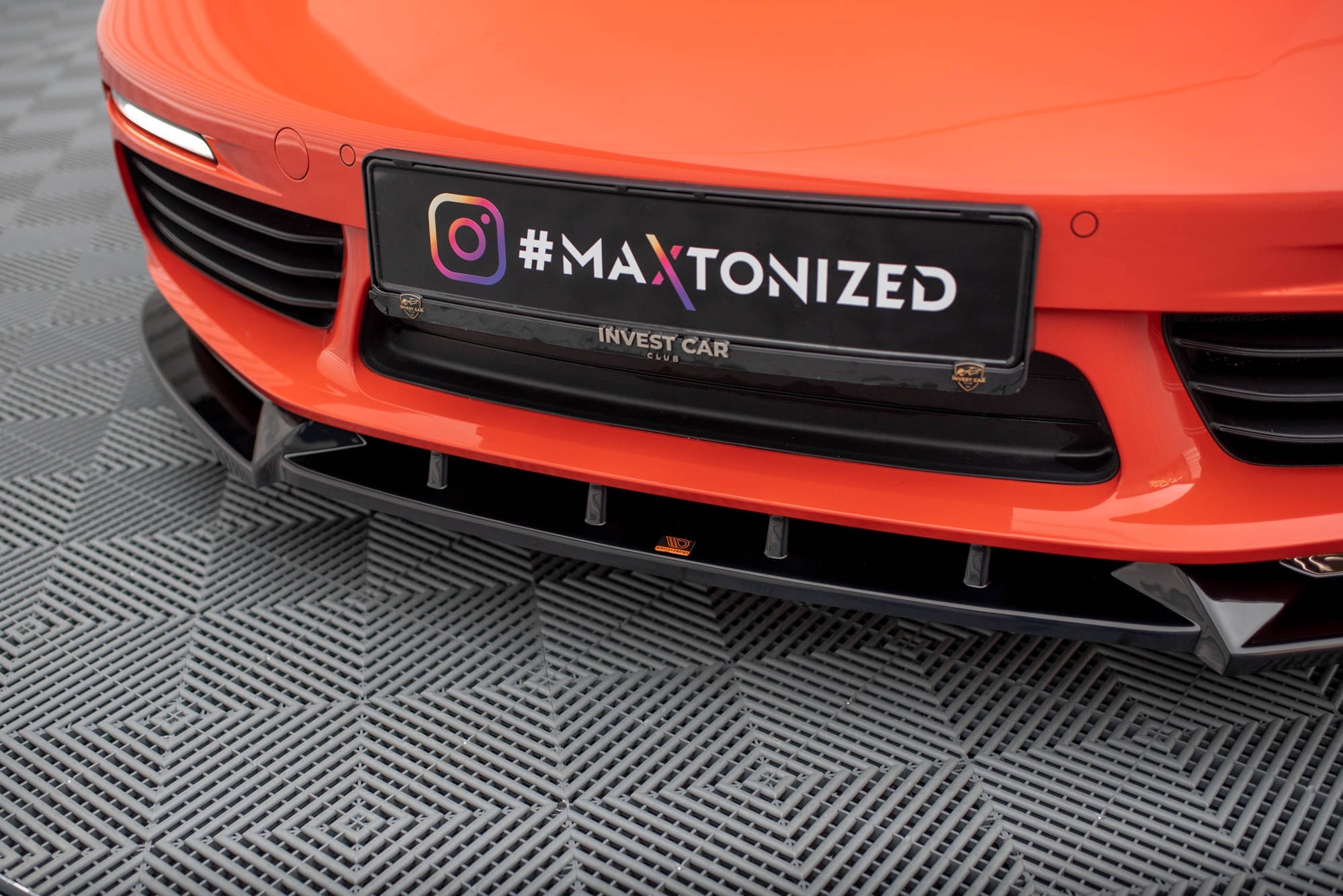 Prelungire splitter bara fata Porsche 718 Cayman 982c 2016- v1 - Maxton Design