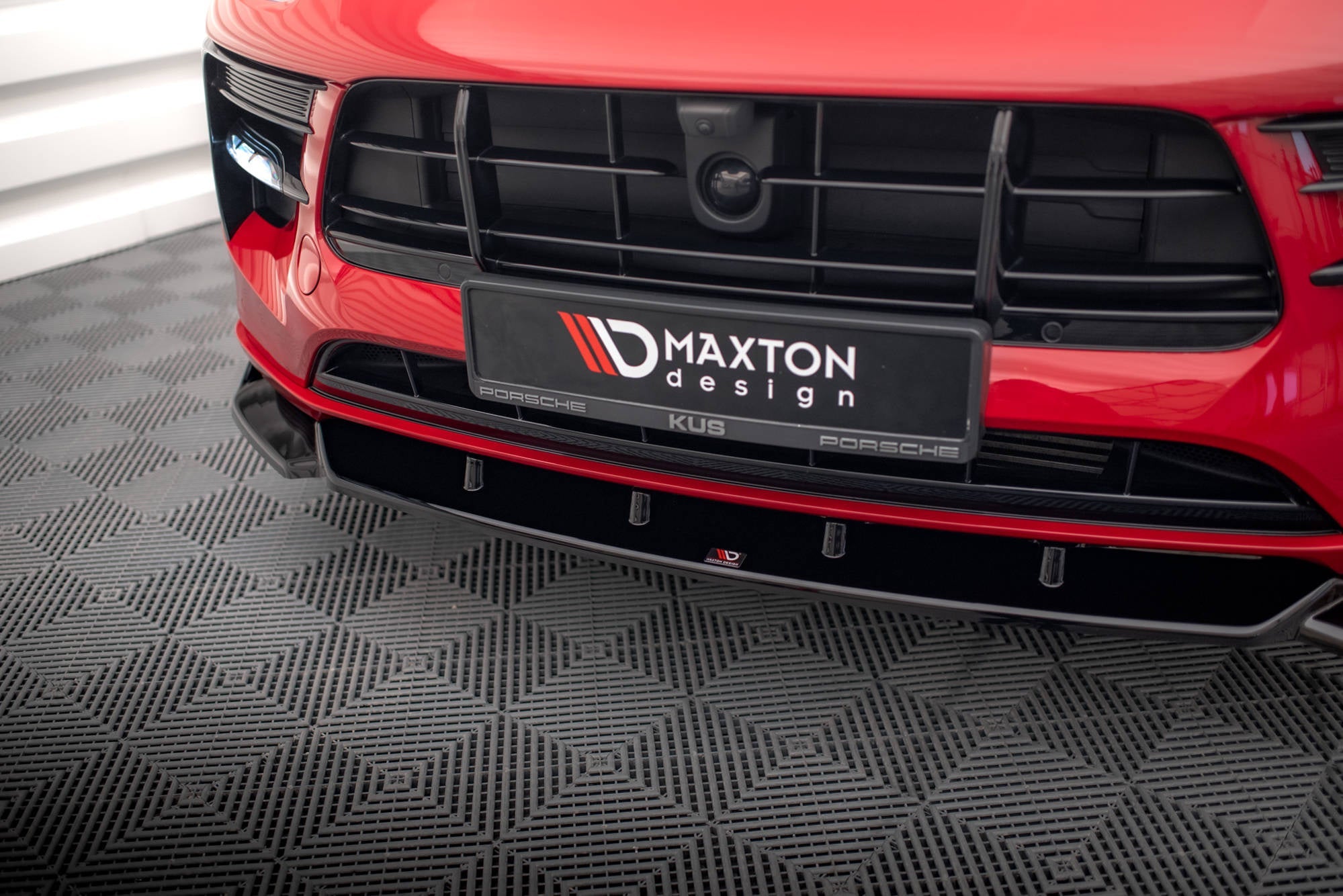 Prelungire splitter bara fata Porsche Macan Mk1 Facelift 2018-2021 v1 - Maxton Design