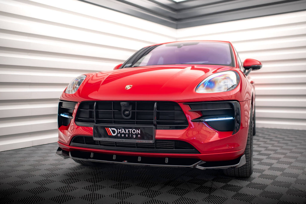 Prelungire splitter bara fata Porsche Macan Mk1 Facelift 2018-2021 v1 - Maxton Design
