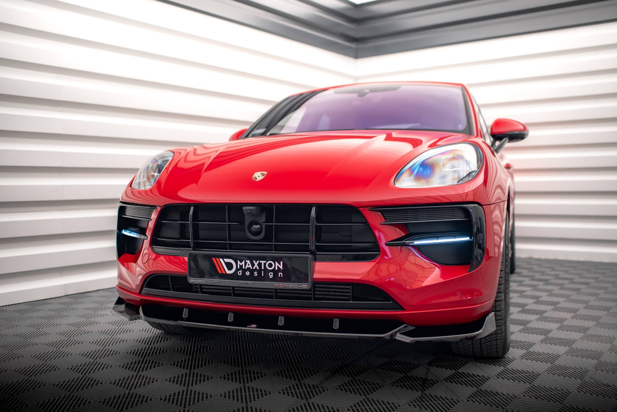 Prelungire splitter bara fata Porsche Macan Mk1 Facelift 2018-2021 v1 - Maxton Design