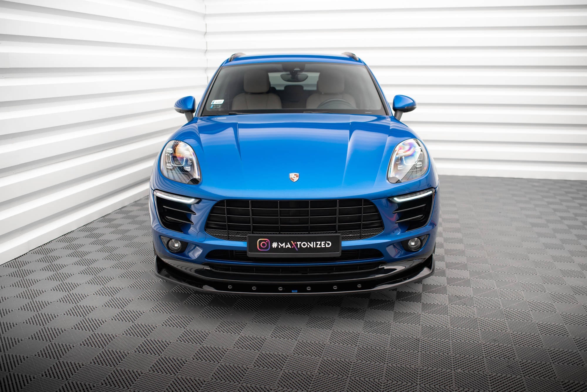 Prelungire splitter bara fata Porsche Macan Mk1 2014-2018 v3 - Maxton Design