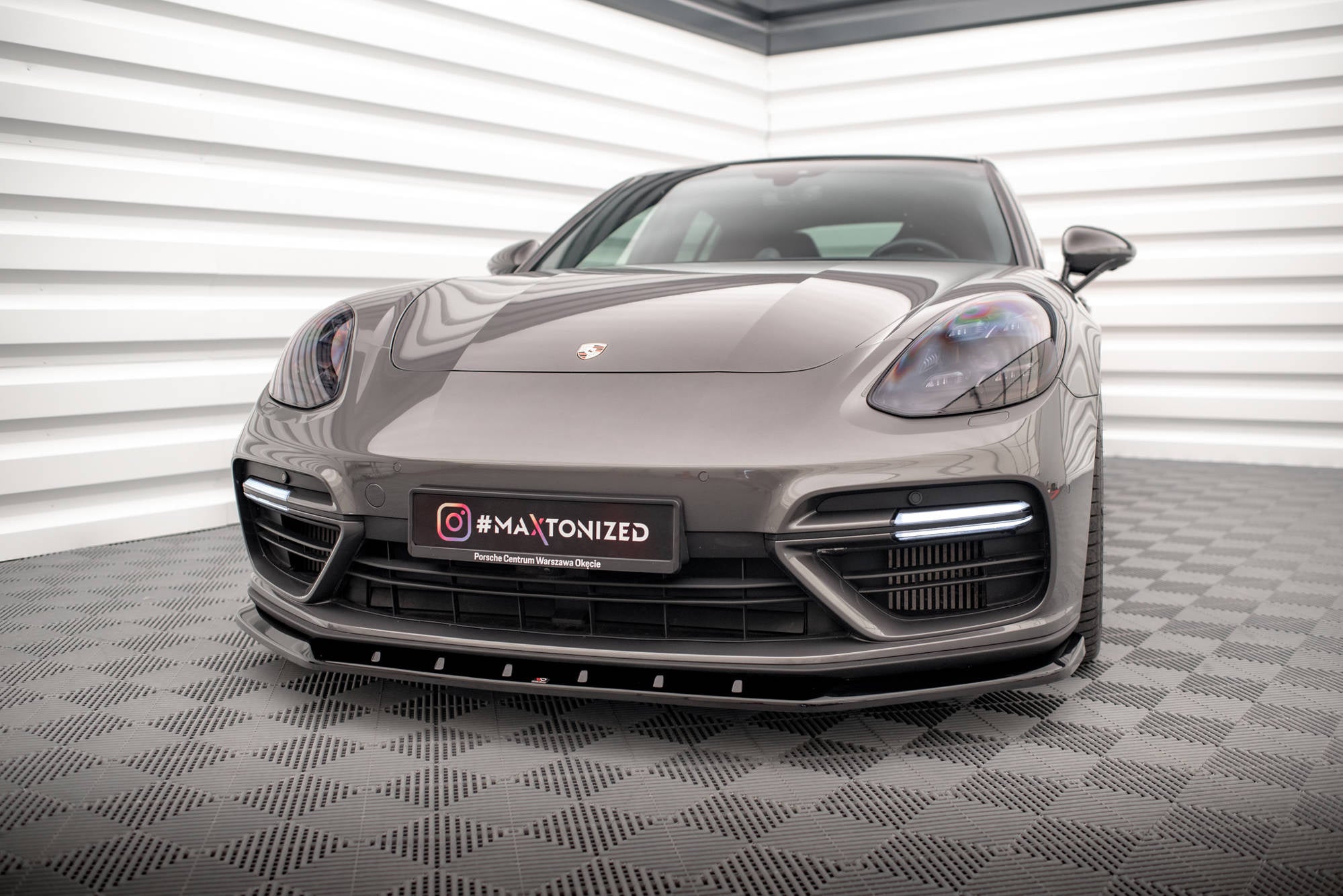 Prelungire splitter bara fata Porsche Panamera E-Hybrid 971 2016-2020 v2 - Maxton Design