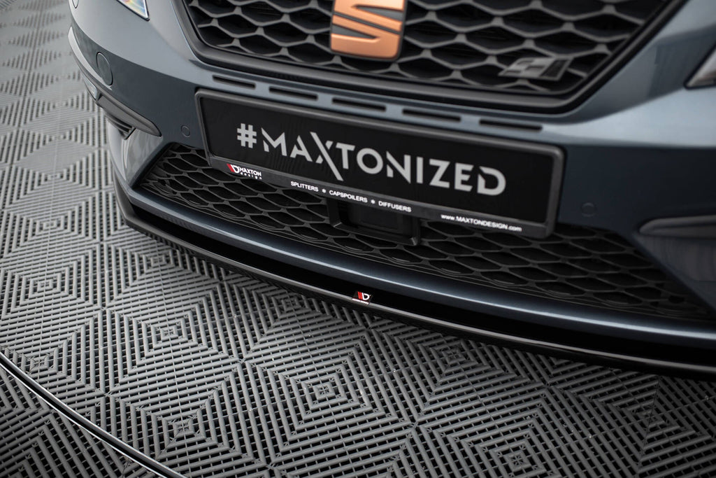 Prelungire splitter bara fata Seat Leon 5F Mk3 Cupra FR Facelift 2017-2020 v3 - Maxton Design